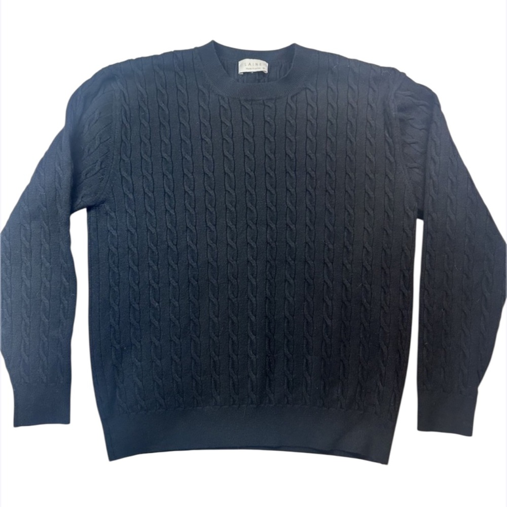Laine Men Black Sweater  Size  M  Made in Korea‎  Casual   Streetwear